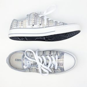 All Star Converse Gold Silver Sequin Size 8 Shoes